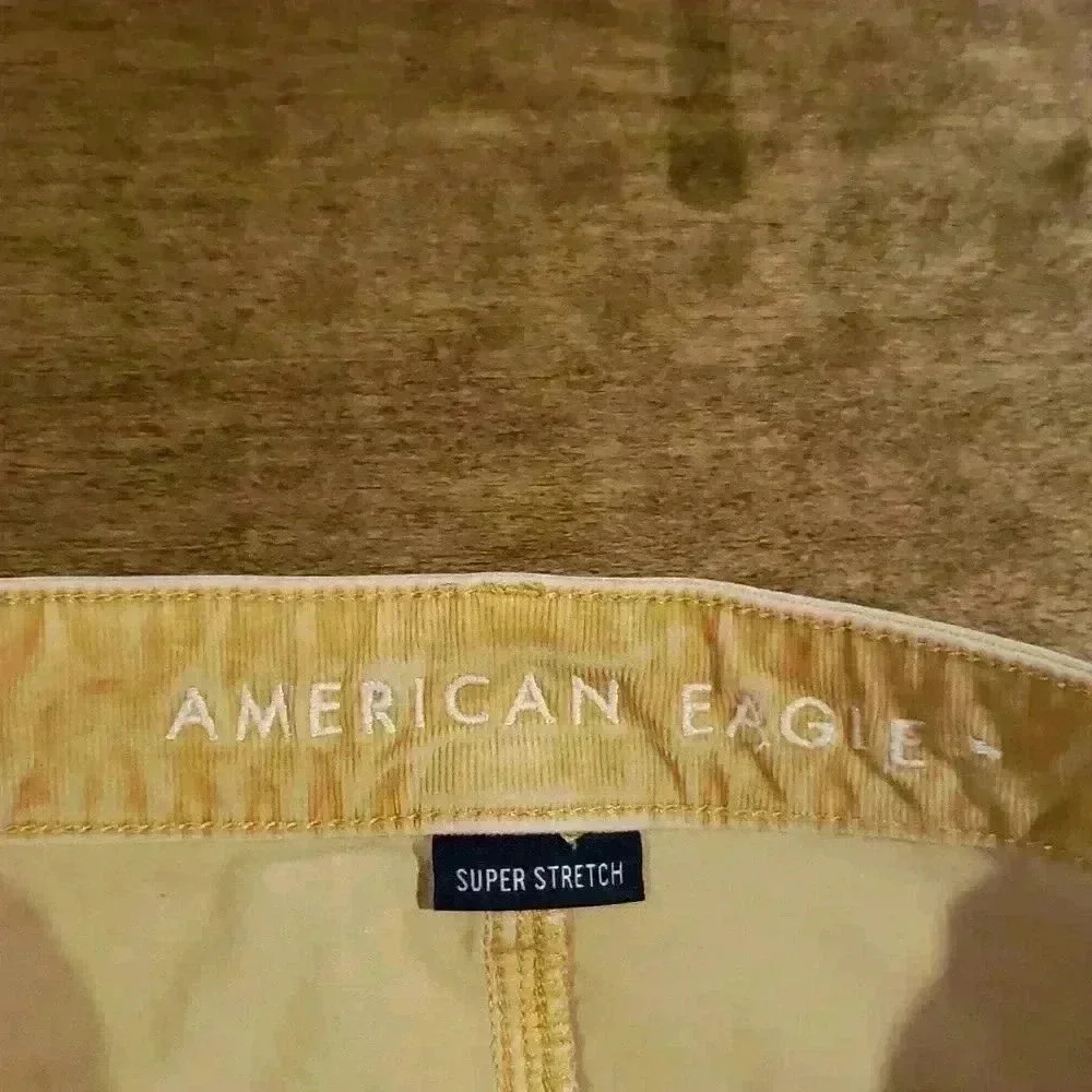 American Eagle Outfitters Mustard Yellow Corduroy Fall Fashion Stretch Skirt 4 - Picture 3 of 7